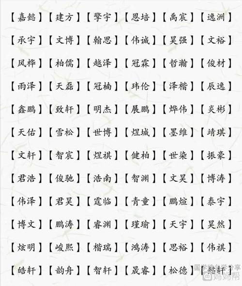 好听的中文名（好听优美的中文名）