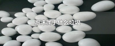 ​泡沫属于什么垃圾
