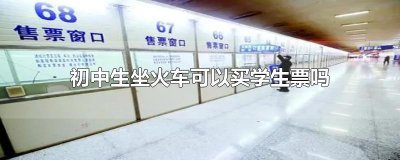 ​初中生坐火车可以买学生票吗