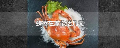 ​螃蟹到家能活多久 螃蟹在家怎么样才能多活几天